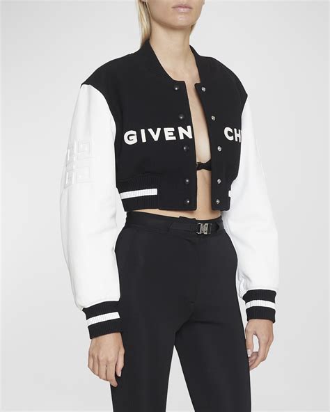 givenchy cropped varsity jacket